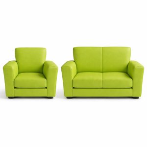 Kiddies Colorful Chairs Single & Double Seaters or Set | Fine Craft Furniture - SINGLE CHAIR, LIME GREEN