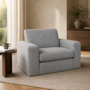 Grey Fabric Armchair