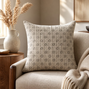 Cream Geometric Scatter Cushion